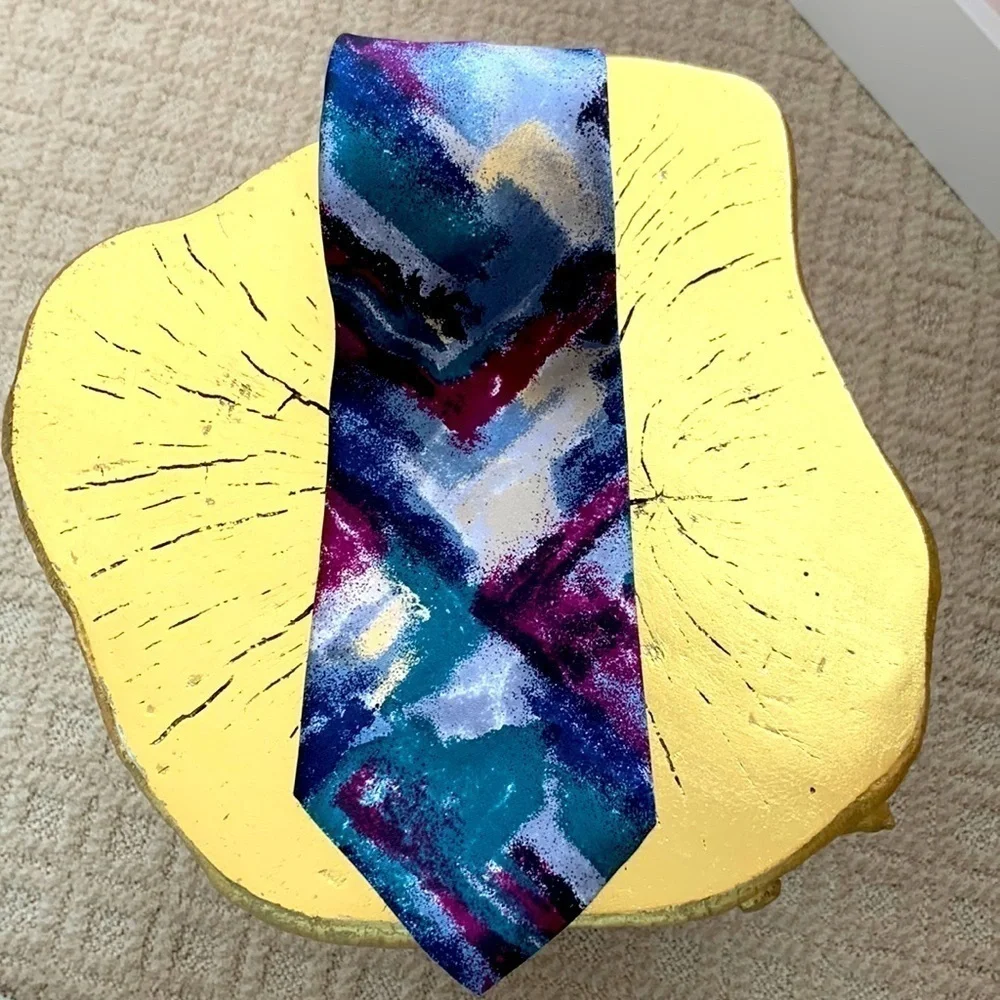 80’s Vintage Enrico Multi-Colored Men’s Tie. 100% Imported Silk